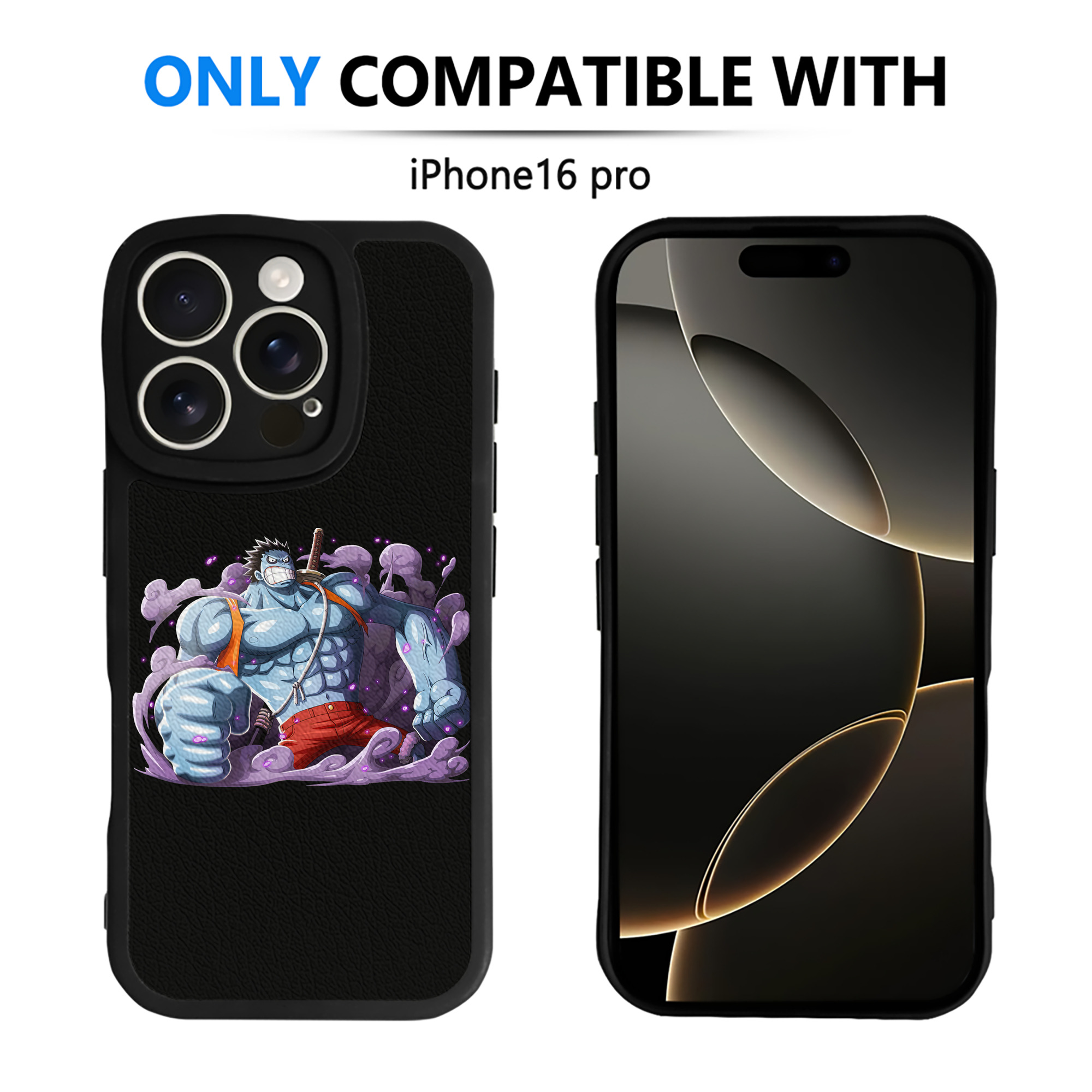 （画像用） ワンピース モンキー・D・ルフィ ONE PIECE Monkey D. Luffy 【iPhone 16シリーズ対応】シリコンスマホケース（レザー調） 材質：シリコン